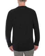 Load image into Gallery viewer, LAYER UP LONG SLEEVE HENLEY WAFFLE IN BLACK
