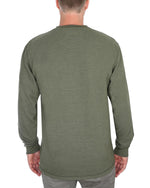 Load image into Gallery viewer, LAYER UP LONG SLEEVE HENLEY WAFFLE IN FOREST GREEN
